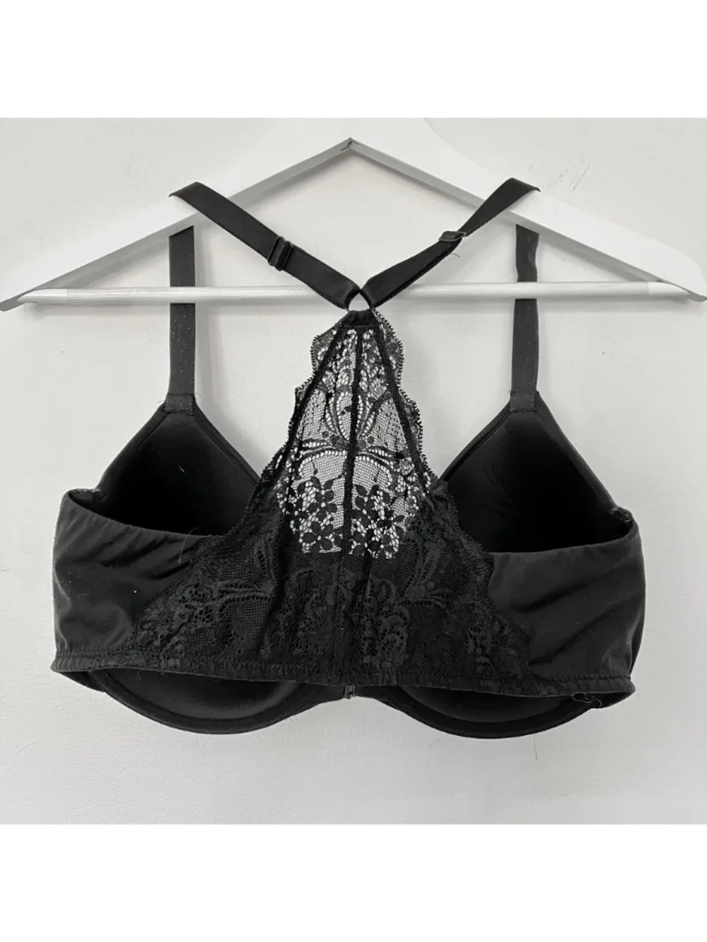 Wacoal Lace Impression Front Close Racerback T-Shirt Bra Sz 36DD EUC Comfortable - Picture 3 of 7